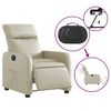 vidaXL Relaxsessel Elektrisch Creme Kunstleder