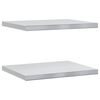 vidaXL Wandregale 2 Stk. 50x40x3 cm Silbern Edelstahl