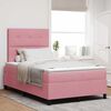 vidaXL Boxspringbett mit Matratze mit Kopfteil Rosa 120 x 190 cm Stoff