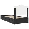vidaXL Aufbewahrungsbett Schwarz 90 x 190 cm Holzwerkstoff