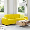 vidaXL | 3-Sitzer-Sofa | mit Kissen Gelb Samt