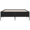 vidaXL Bettgestell Schwarz 135x190 cm Holzwerkstoff und Metall