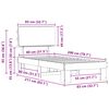 vidaXL Bettgestell mit gepolstertem Kopfteil Dunkelgrau 80 x 200 cm