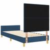 vidaXL Bettgestell mit Kopfteil Blau 100 x 200 cm Stoff