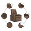vidaXL Relaxsessel mit Aufstehhilfe Braun Stoff