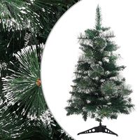 vidaXL Künstlicher Weihnachtsbaum mit Ständer Grün und Weiß 60 cm PVC