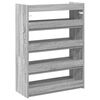 vidaXL Schuhregal Grau Sonoma 60x25x81 cm Holzwerkstoff