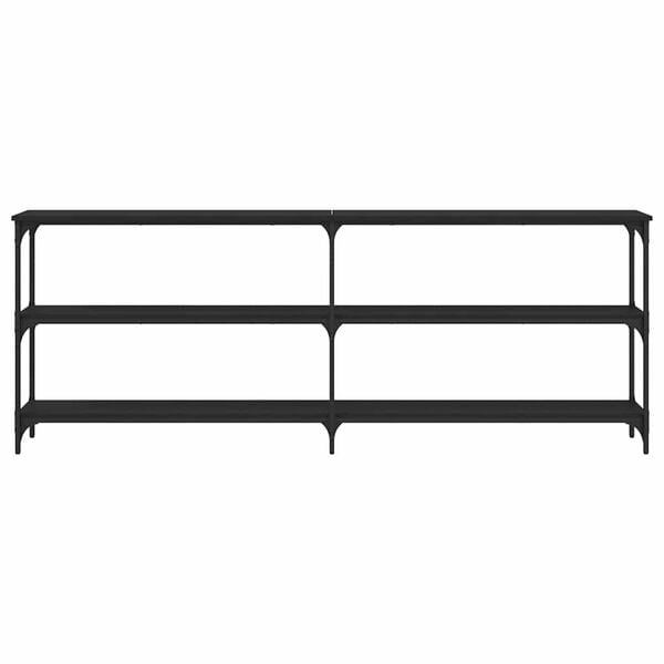 vidaXL Konsolentisch Schwarz 200x29x75 cm Holzwerkstoff