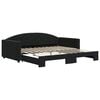 vidaXL Tagesbett Ausziehbar Schwarz 100x200 cm Samt