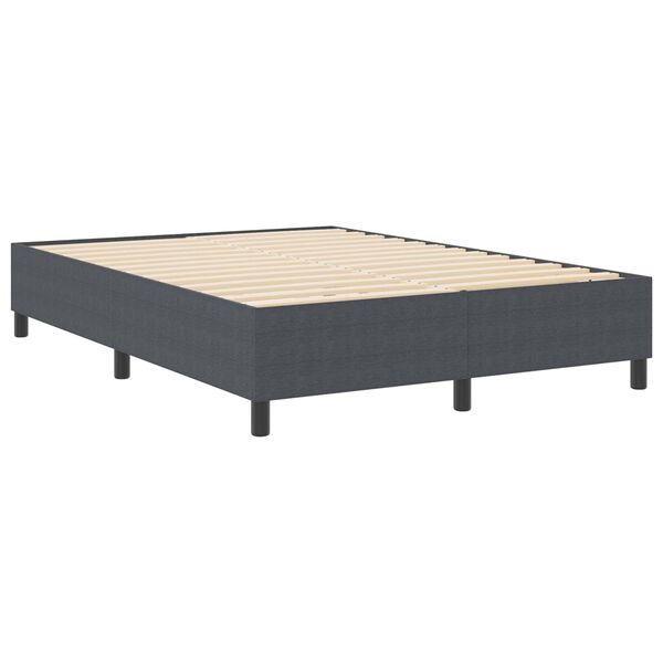 vidaXL Plattformbettgestell Dunkelgrau 160 x 200 cm Stoff