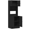 vidaXL K&uuml;chenschrank Schwarz 60x50x180 cm Holzwerkstoff