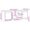 vidaXL TV-Schrank mit LED-Beleuchtung R&auml;uchereiche 139,5x34x50 cm