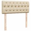 vidaXL Ottomane Bett mit Matratze & LEDs Creme 120x190 cm Stoff