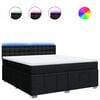 vidaXL Boxspringbett mit Matratze Schwarz 180x200 cm Stoff