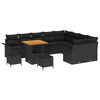 vidaXL Gartensofa-set 12 stk. Schwarz Poly-Rattan