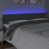 vidaXL LED Kopfteil Dunkelgrau 160x5x78/88 cm Stoff