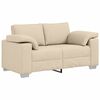 vidaXL Sofa 3 pcs Creme Leinenmischgewebe