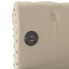vidaXL Tagesbett mit Matratze USB Creme Stoff 90x200 cm