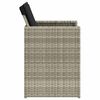 vidaXL 5-tlg. Garten-Essgruppe mit Kissen Hellgrau Poly Rattan