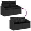 vidaXL Garten-Sofa-Set mit Kissen mit Speicher 7 pcs Schwarz