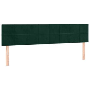 vidaXL Kopfteile Dunkelgr&uuml;n 180x5x78/88 cm Samt