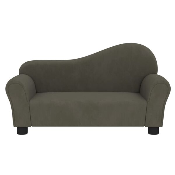 vidaXL Kindersofa Dunkelgrau Samt