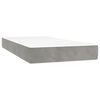vidaXL Taschenfederkernmatratze Mittel Hellgrau 100x203x20 cm Samt