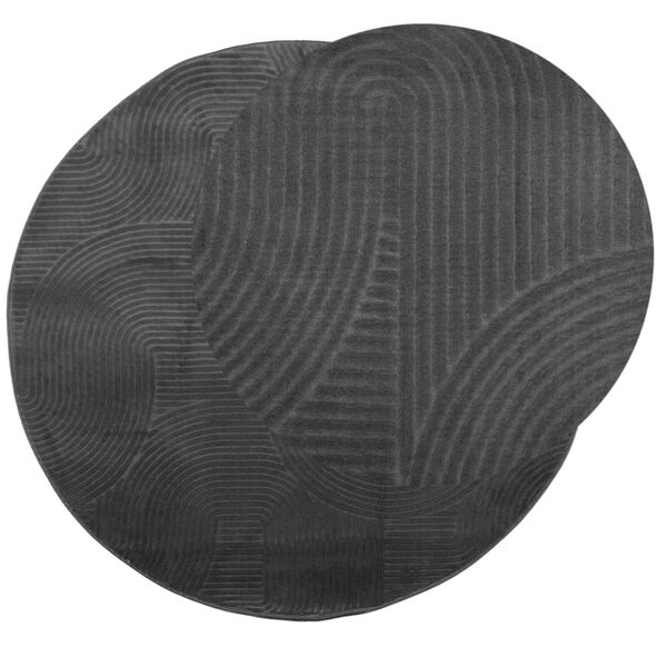 vidaXL Teppich IZA Kurzflor Skandi-Stil Anthrazit &Oslash; 80 cm