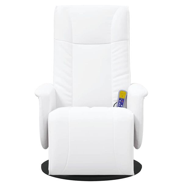 vidaXL Massage Relaxsessel Wei&szlig; 71 x 90 x 105 cm Kunstleder