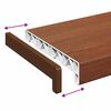 vidaXL Fensterbank Braunes Holz 160 x 25 x 4,5 cm PVC