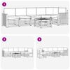 vidaXL Ecksofa Set mit Kissen 7 pcs Natur und Creme Massivholz Akazie