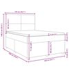 vidaXL Boxspringbett mit Matratze Blau 140x190 cm Stoff