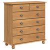 vidaXL Hutch ASKIM Honigwachs 91 x 40 x 200,5 cm Massives Kiefernholz