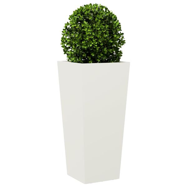 vidaXL Pflanzk&uuml;bel 2 Stk. Wei&szlig; 35x35x75 cm Stahl