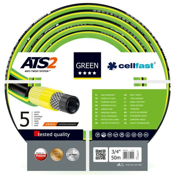 Cellfast Gartenschlauch ATS2 3/4" 50 m Grün