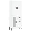 vidaXL Highboard Wei&szlig; 69,5x34x180 cm Holzwerkstoff