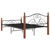 vidaXL Bettgestell Schwarz Metall 120x200 cm