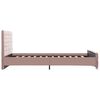 vidaXL Bettgestell Rosa Samt 140x200 cm