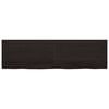 vidaXL Tischplatte Dunkelbraun 220x60x(2-4)cm Massivholz Eiche