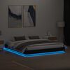 vidaXL Bettgestell mit LED Schwarz 180x200 cm