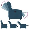 vidaXL Relaxsessel Elektrisch Blau Samt