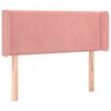 vidaXL LED Kopfteil Rosa 83x16x78/88 cm Samt