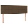 vidaXL Boxspringbett mit Matratze & LED Dunkelbraun 140x190 cm Stoff