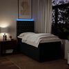 vidaXL Boxspringbett mit Matratze Schwarz 80x200 cm Stoff