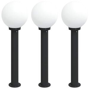 vidaXL Pollerleuchten 3 St&uuml;ck 80 cm Schwarz IP44