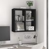 vidaXL W&uuml;rfelregal Schwarz 69,5x29,5x69,5 cm MDF