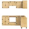 vidaXL Schrank mit Regal SKI 8 pcs Honigbraun Massives Kiefernholz