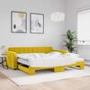 vidaXL Tagesbett Ausziehbar mit Matratzen Gelb 100x200 cm Samt