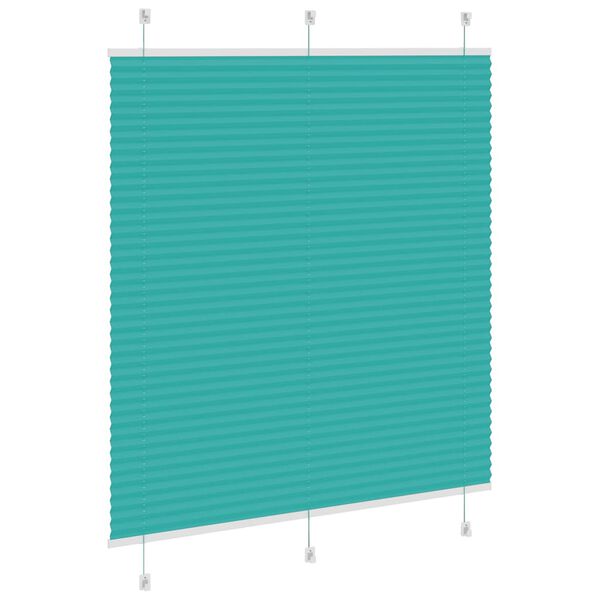 vidaXL Plissee Petrolgr&uuml;n 120x100 cm Stoffbreite 119,4 cm Polyester