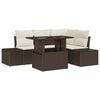 vidaXL Gartensofa-set 5 Stk. Braun Poly-Rattan